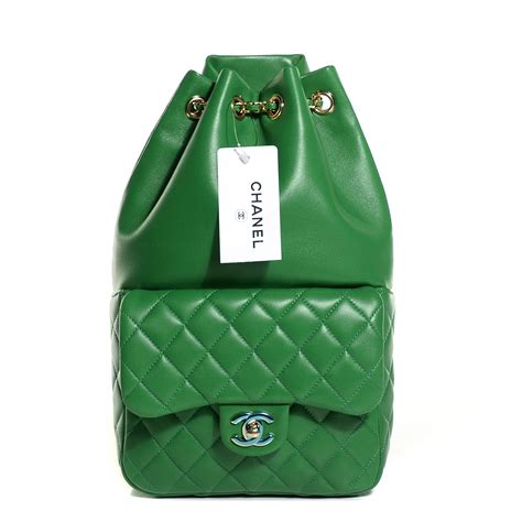 chanel backpack green